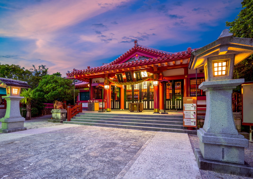 Naminoue Shrine at night, Okinawa