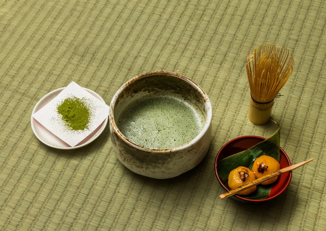 Matcha in Japan and how to make kimono tea ceremony