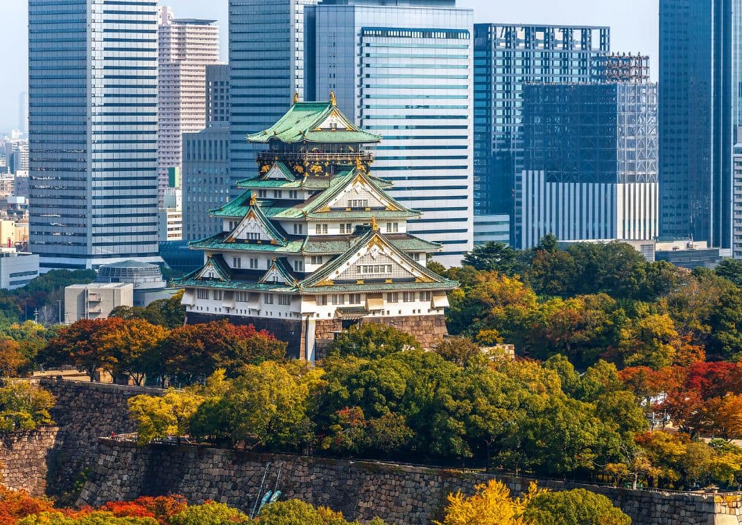 Osaka Castle in Osaka, Japan 