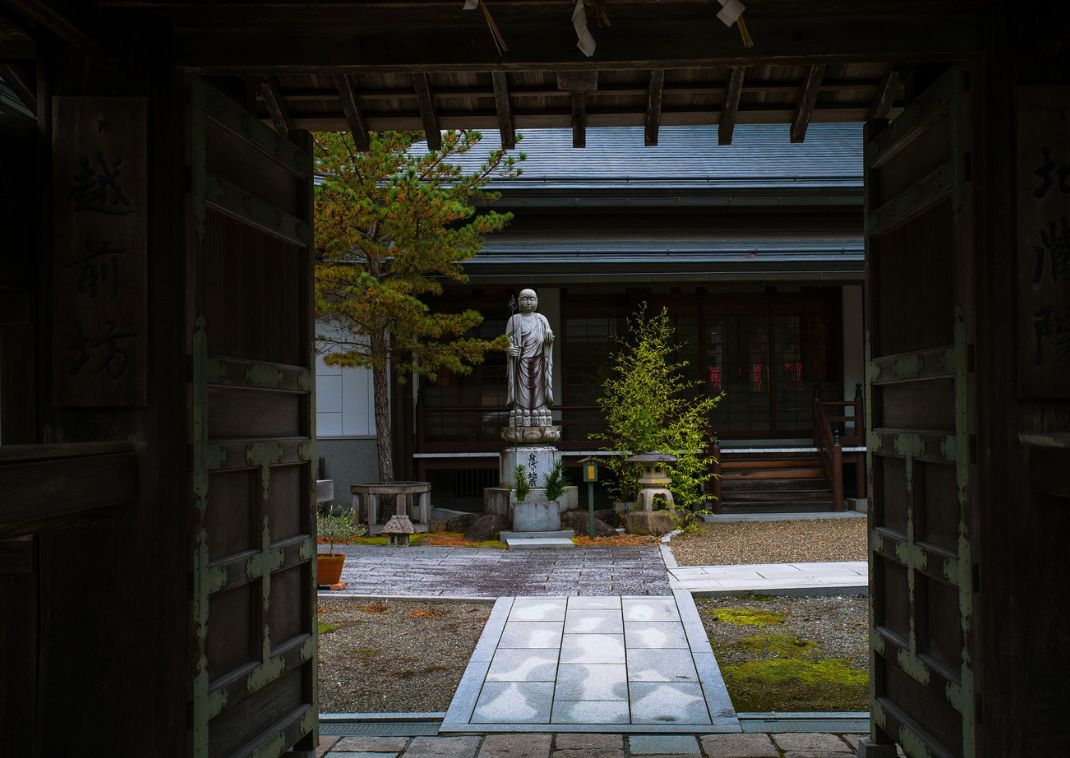 Garden inside area of a temple
