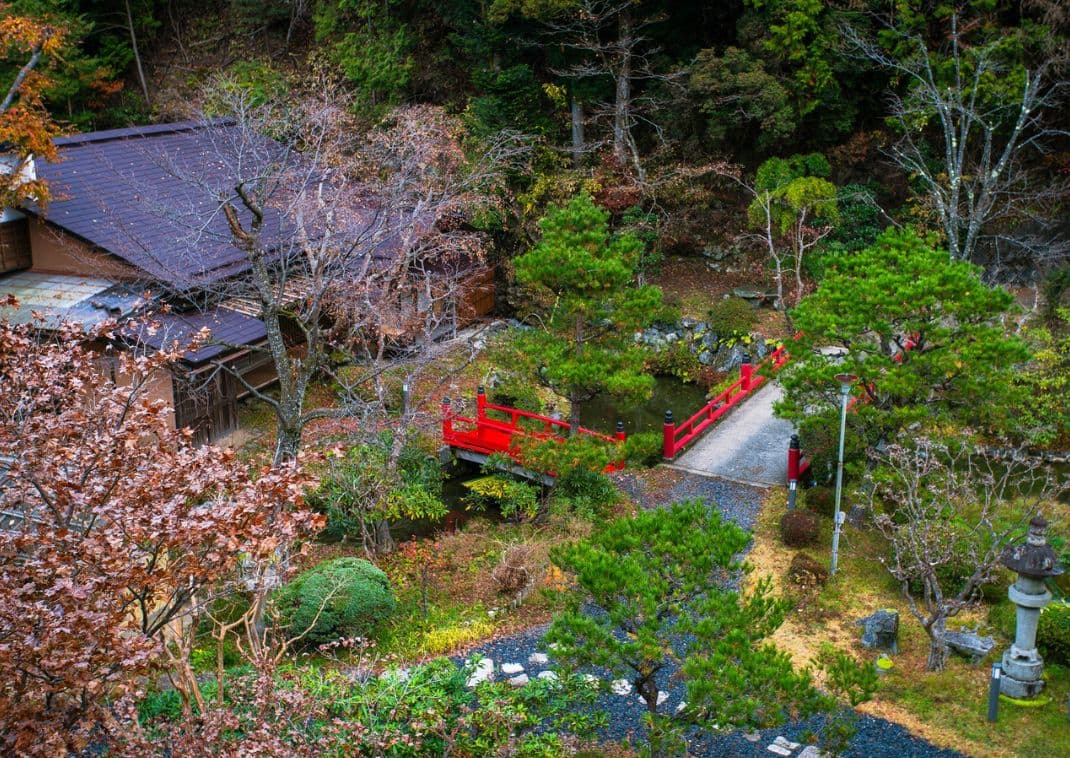 Zen garden inside Sekishou-in Temple