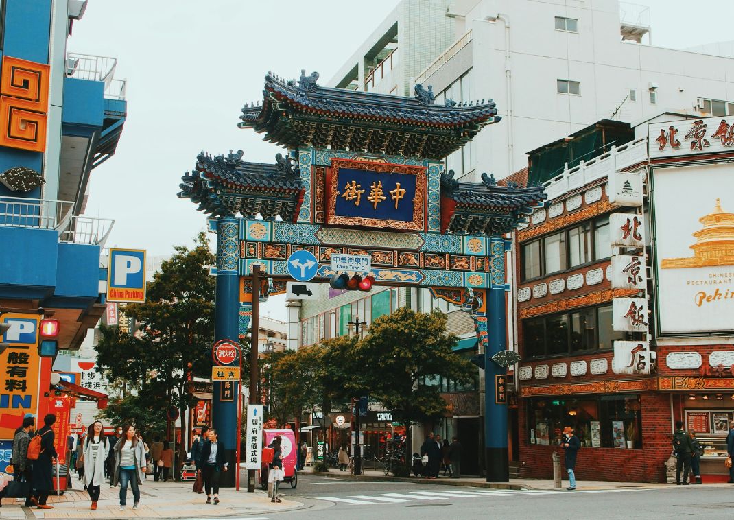 Entering Chinatown from the metro station