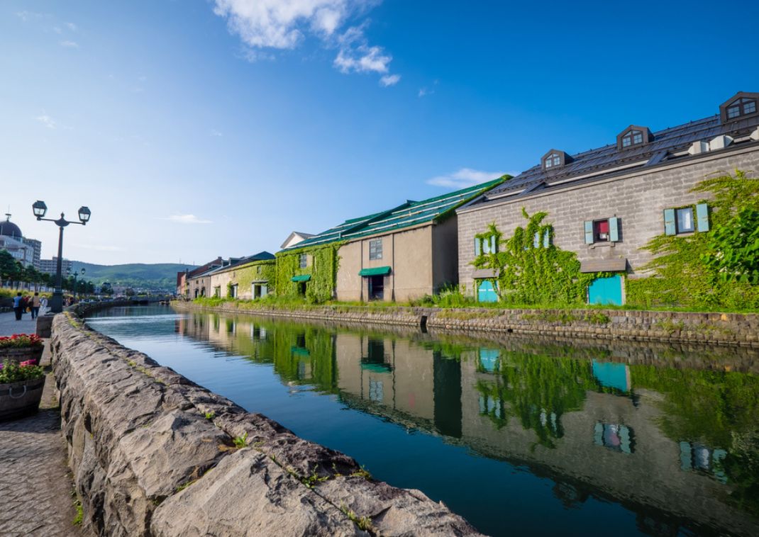 Otaru Canal in Hokkaido during the summer