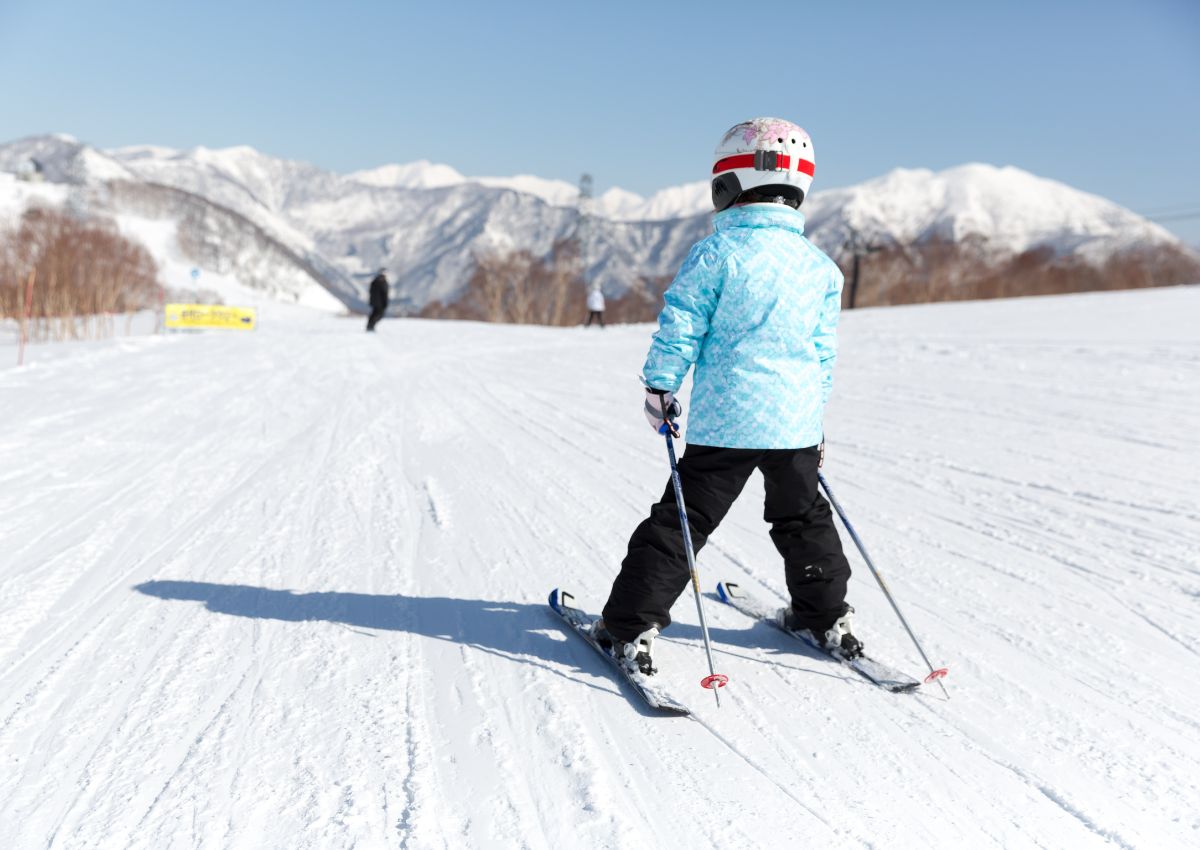Child skiing in Japan
