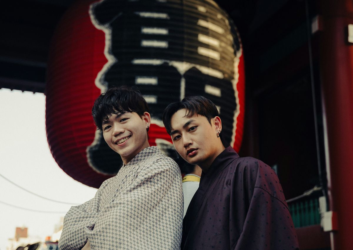 Young men in kimono, Asakusa, Tokyo