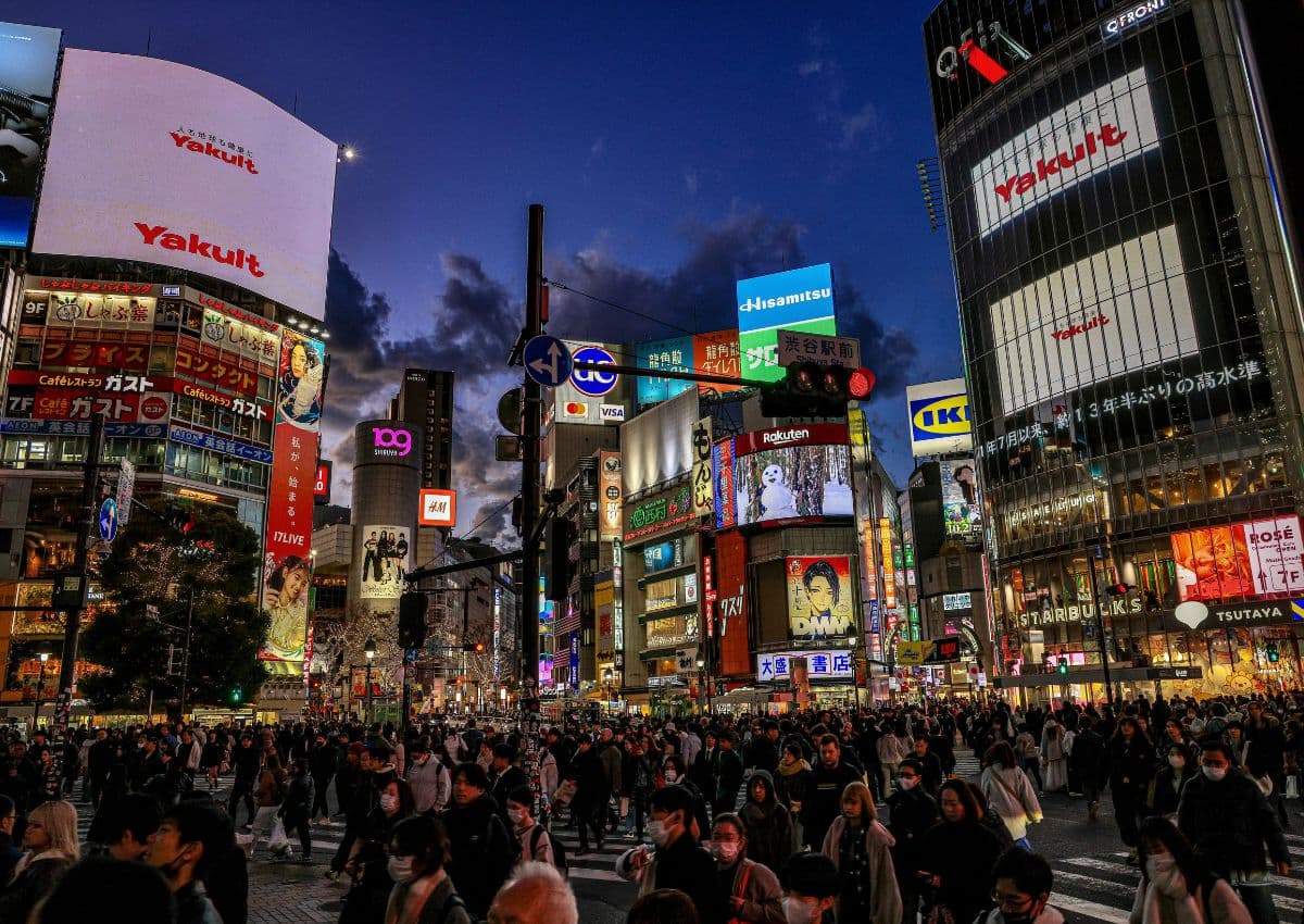 Shibuya Crossing at night, Tokyo