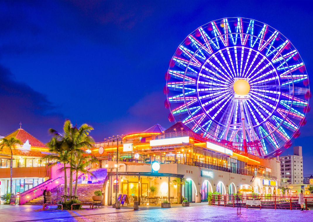 Night view of American Village, Okinawa