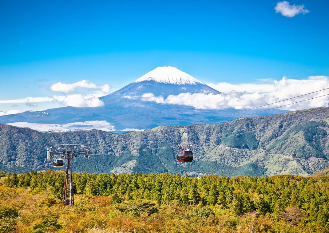 Hakone Ropeway with Mt Fuji, Japan