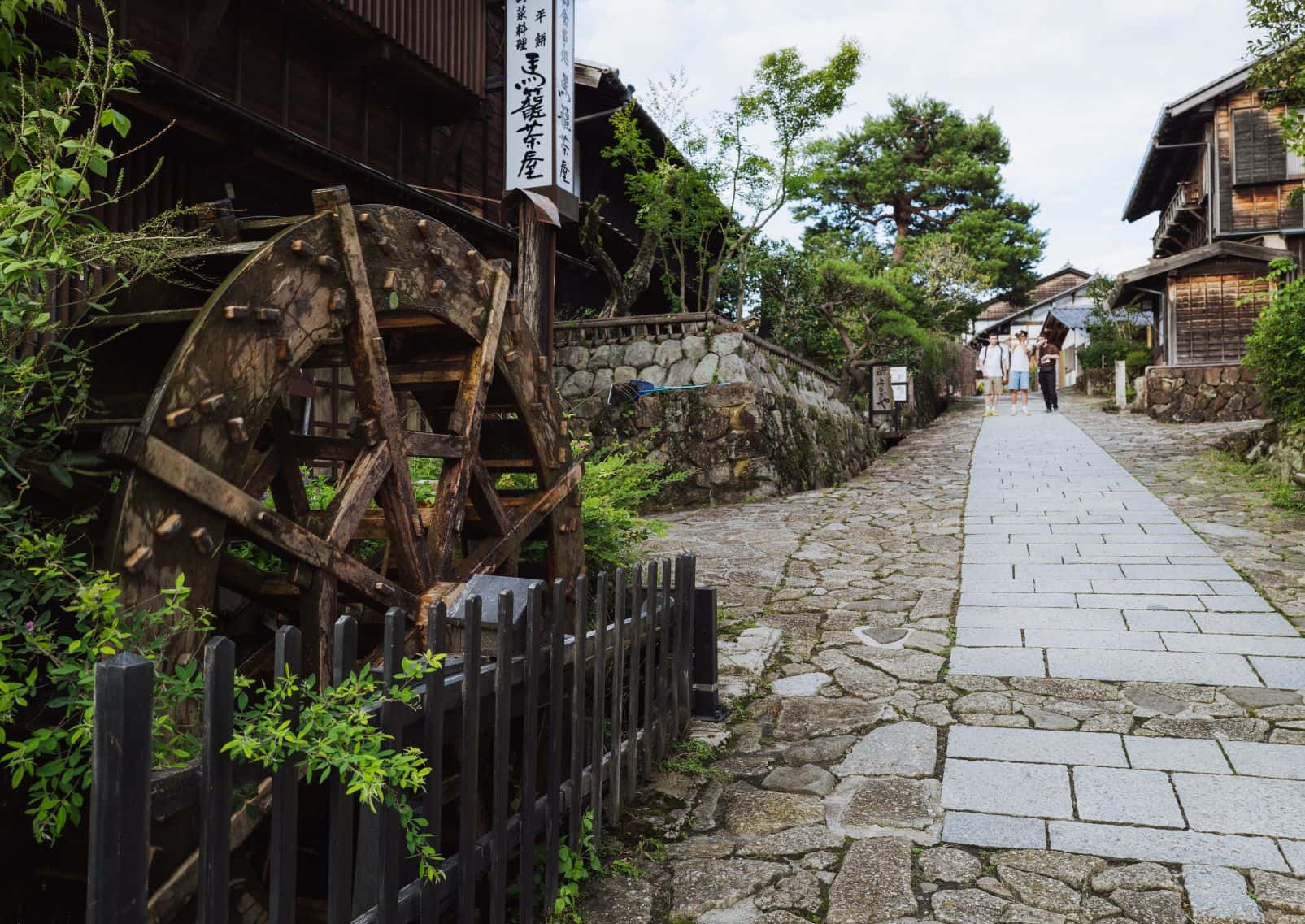 Waterwheel in a historic village along the Nakasendō trail