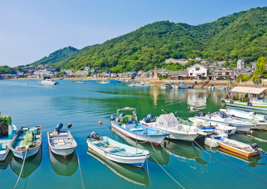 View of Tomonoura Port, Hiroshima, Japan