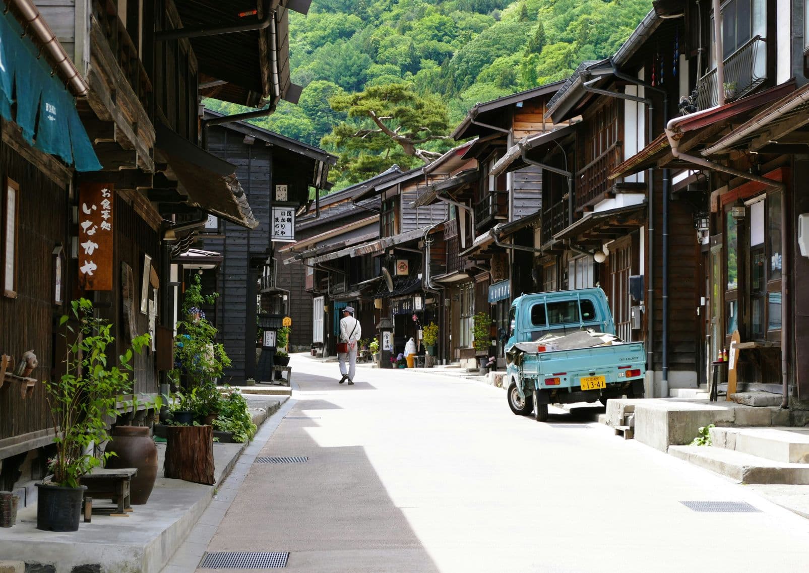 Street in Narai-juku, Japan
