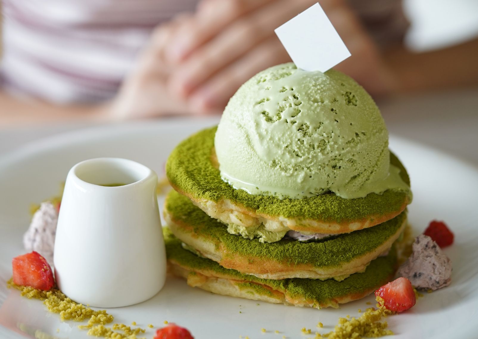 Ice cream matcha pancake