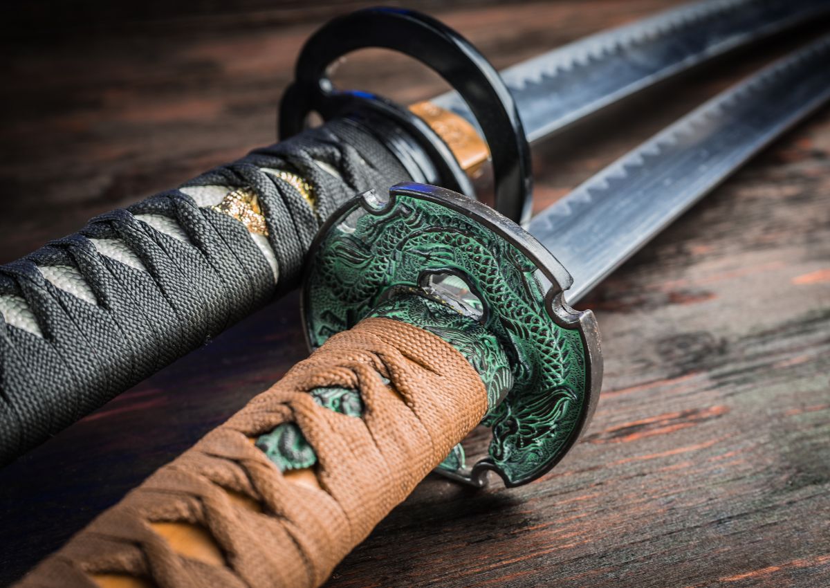 Medieval Japanese samurai swords