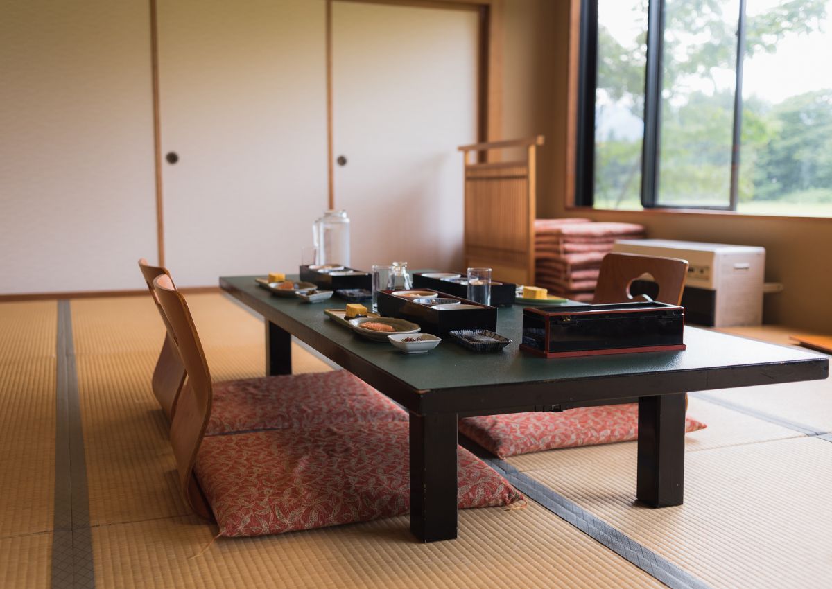Traditional Japanese breakfast served at a Ryokan