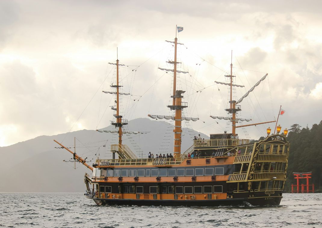 The pirate ship ferry on Lake Ashi, Hakone, Japan
