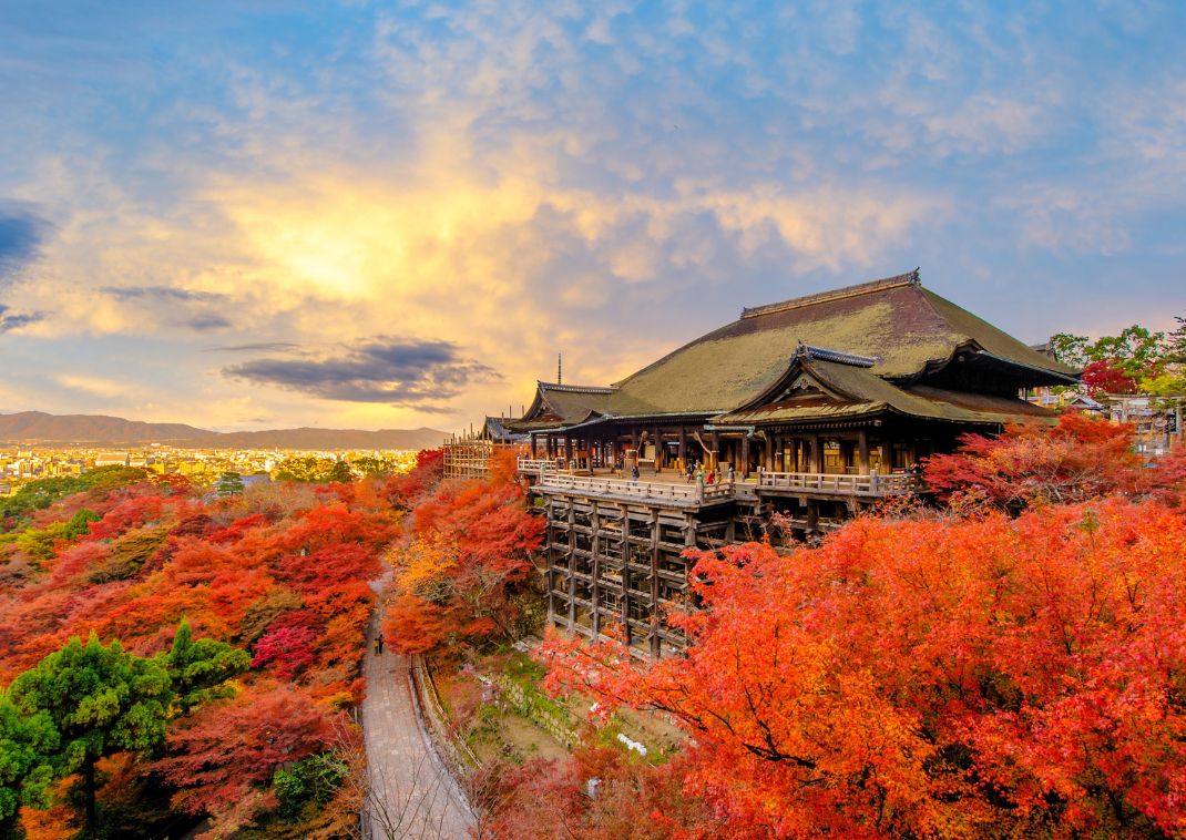 Kiyomizu-dera Temple, Tokyo, Japan, during autumn
