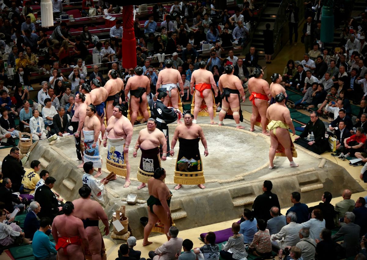 Grand Sumo tournament, Japan