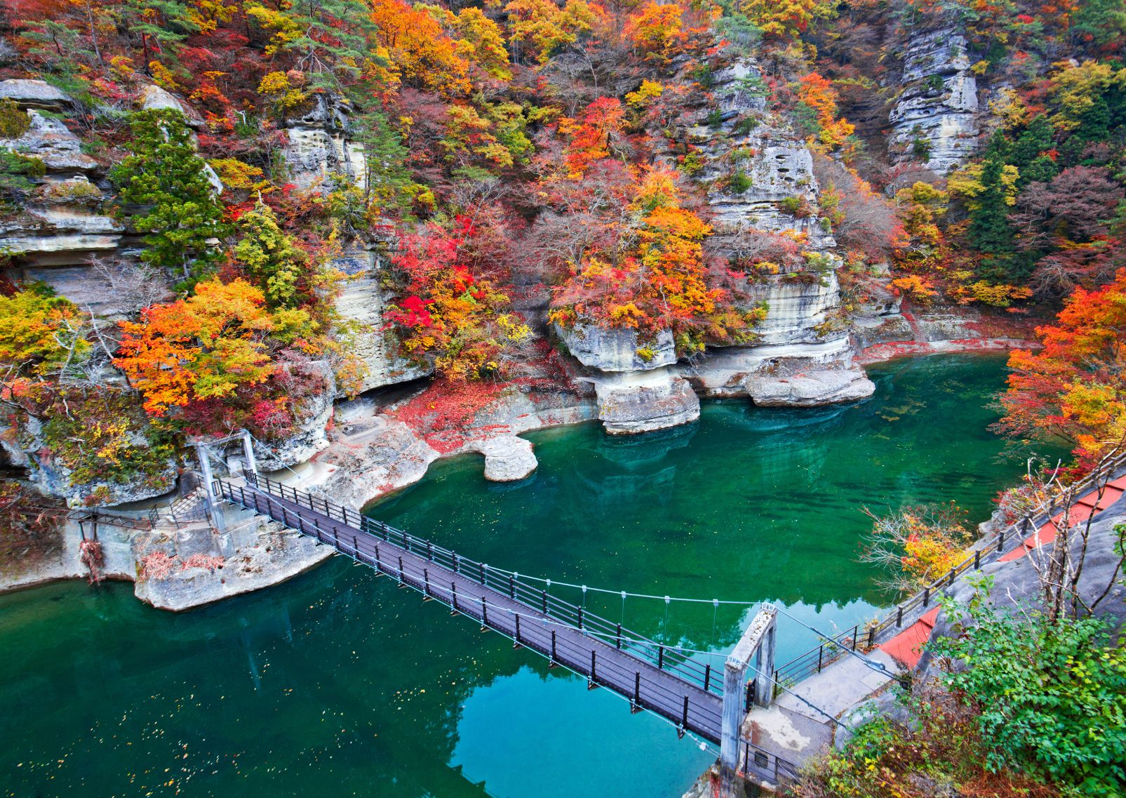 To-no-Hetsuri scenic river in Minamiaizu, Fukushima, Japan