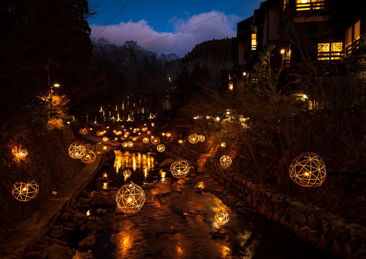 Kurokawa Onsen at night, Kumamoto, Japan