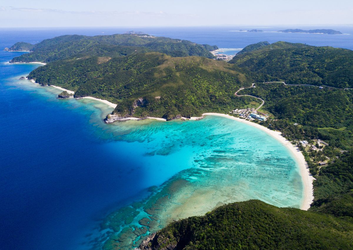 Northern Okinawa Island and sea, Japan