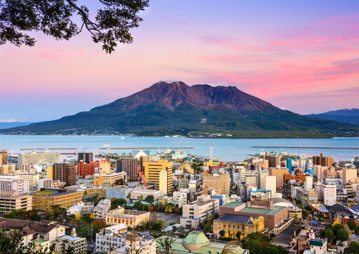 Sakurajima volcano in Kagoshima, Japan