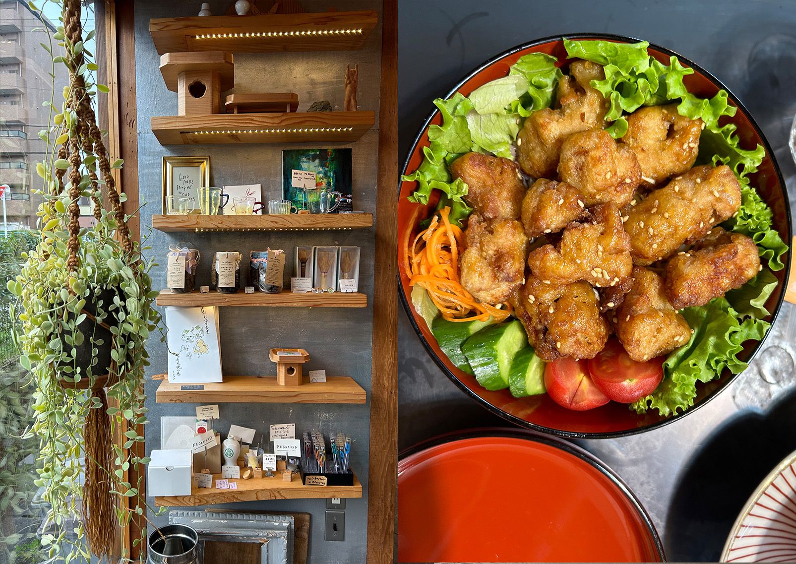 Shojin Karaage Bowl at the restaurant Onwa, Nara, Japan