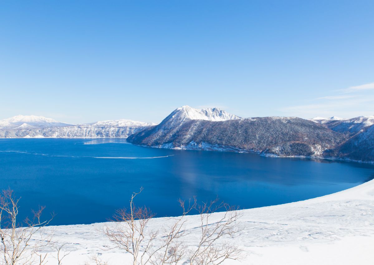 Lake Mashu in winter, Hokkaido