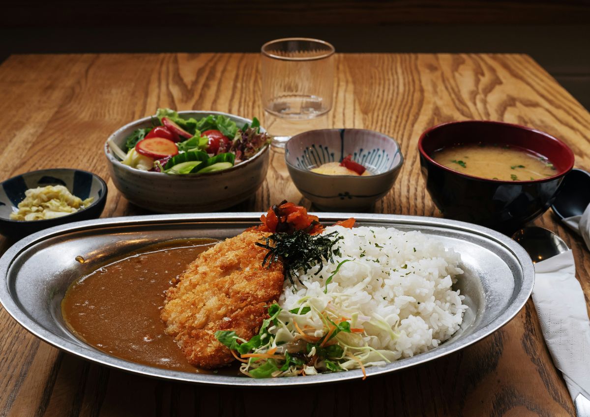 Japanese curry set at restaurant
