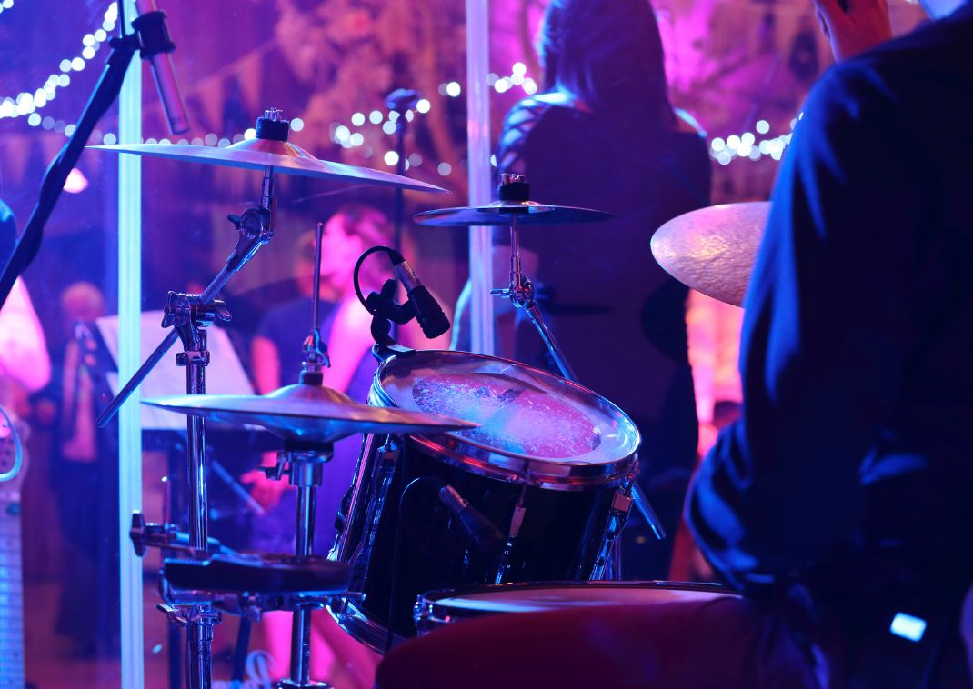 Jazz band performing in a night club