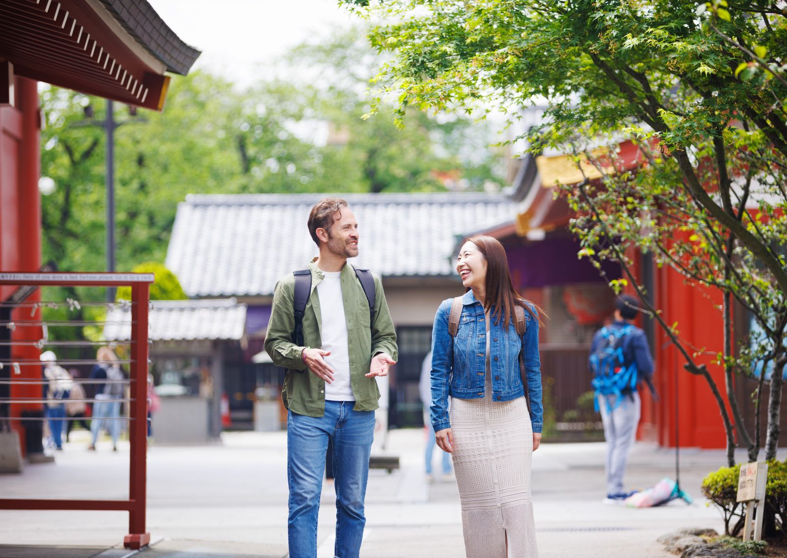 Tourists in Asakusa, Tokyo, Japan