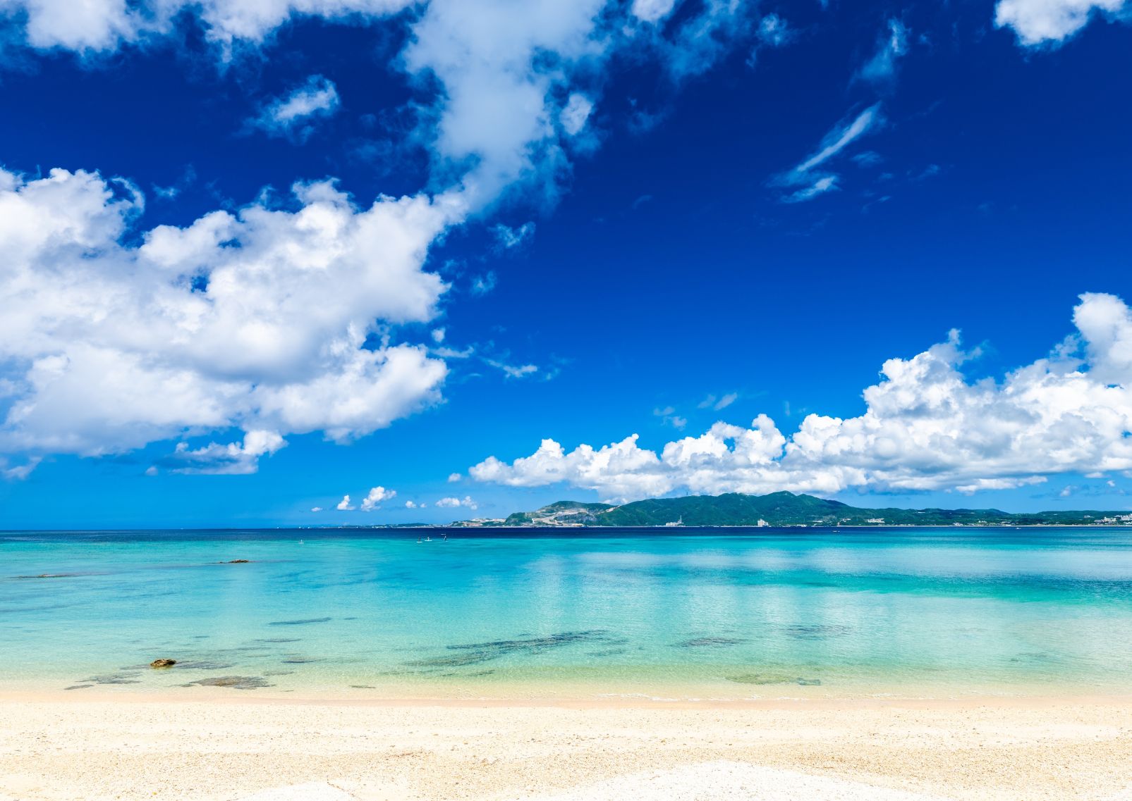 White beach in summer, Okinawa in Japan