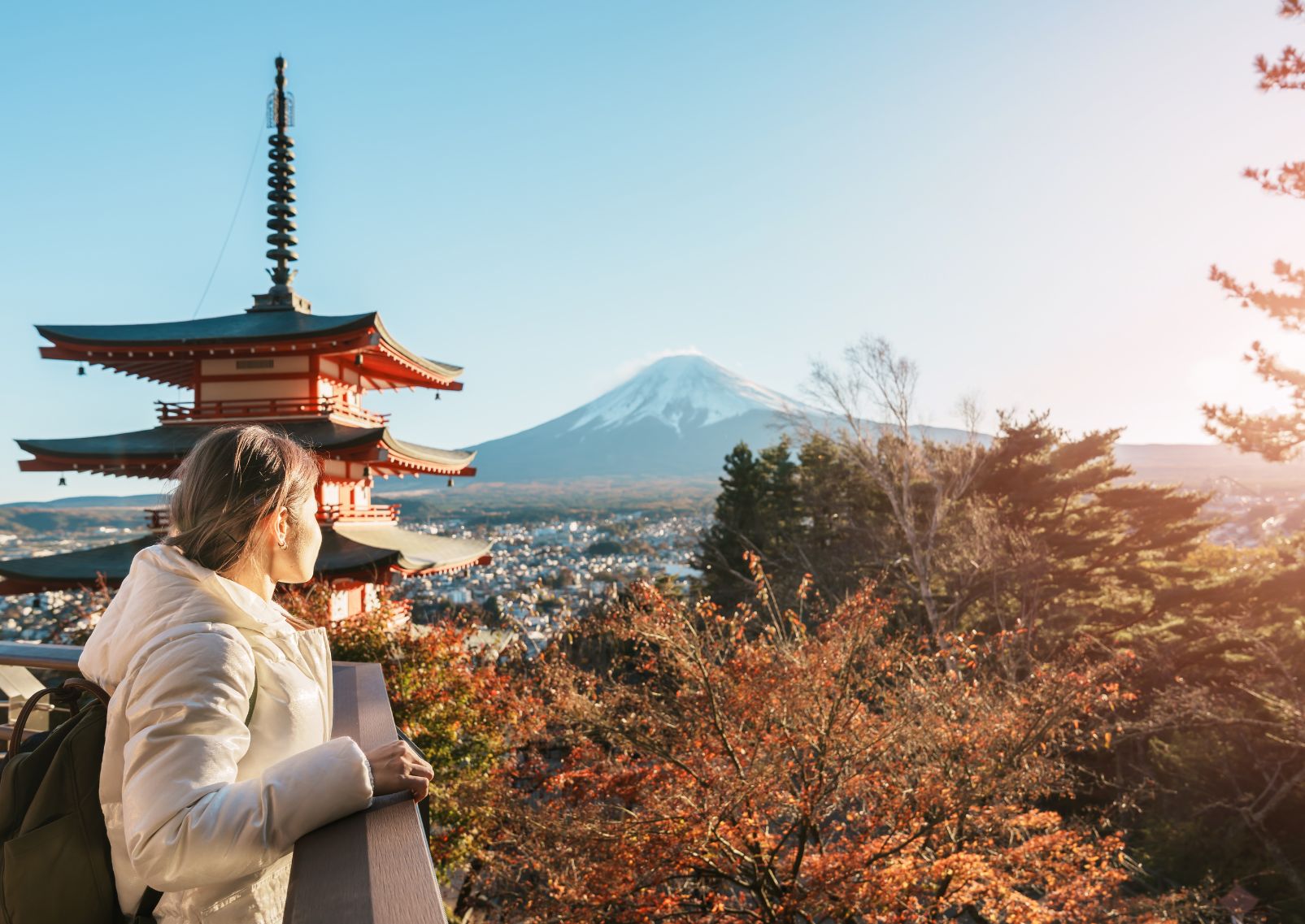 Tourist at Mt Fuji