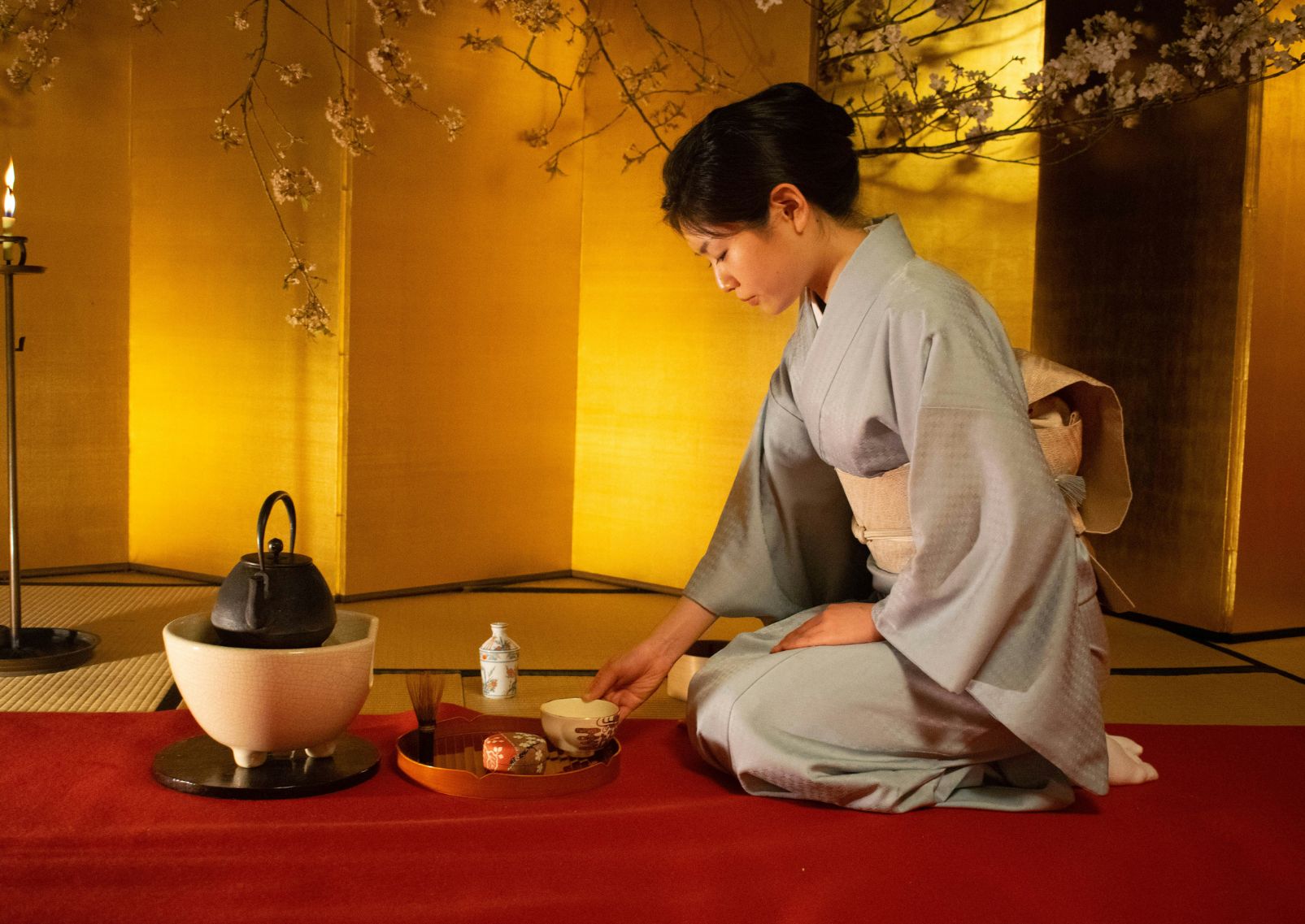 Matcha tea being prepared 