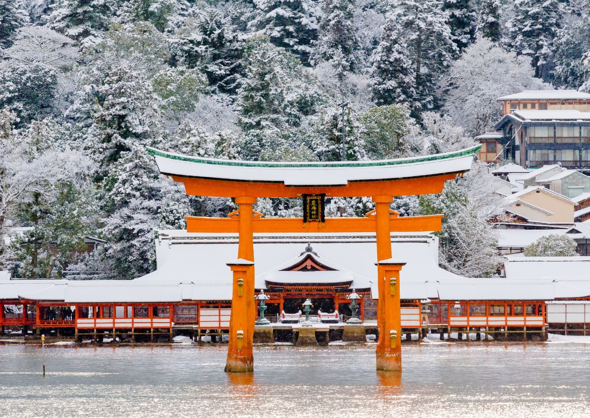 Itsukushima Shrine in winter, Miyajima Island