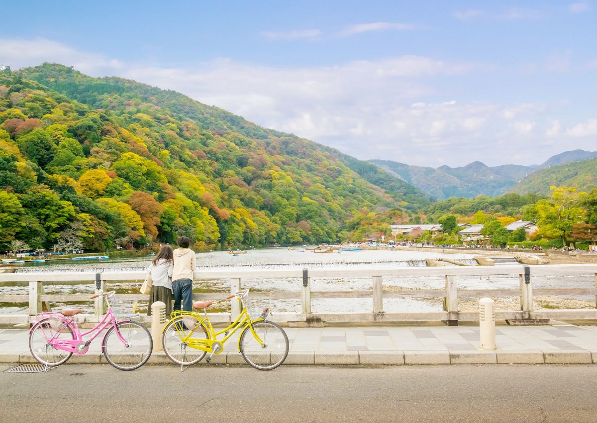 Bicycles at Togetsukyo Bridge, Arashiyama
