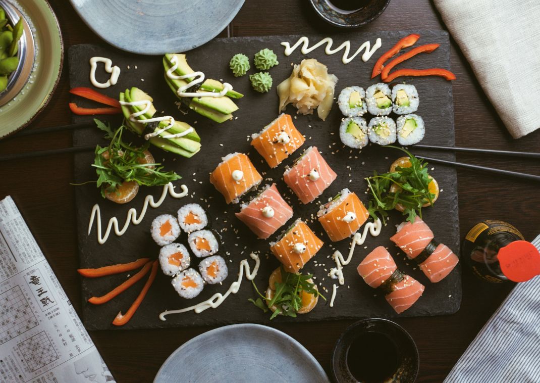 Japanese sushi selection