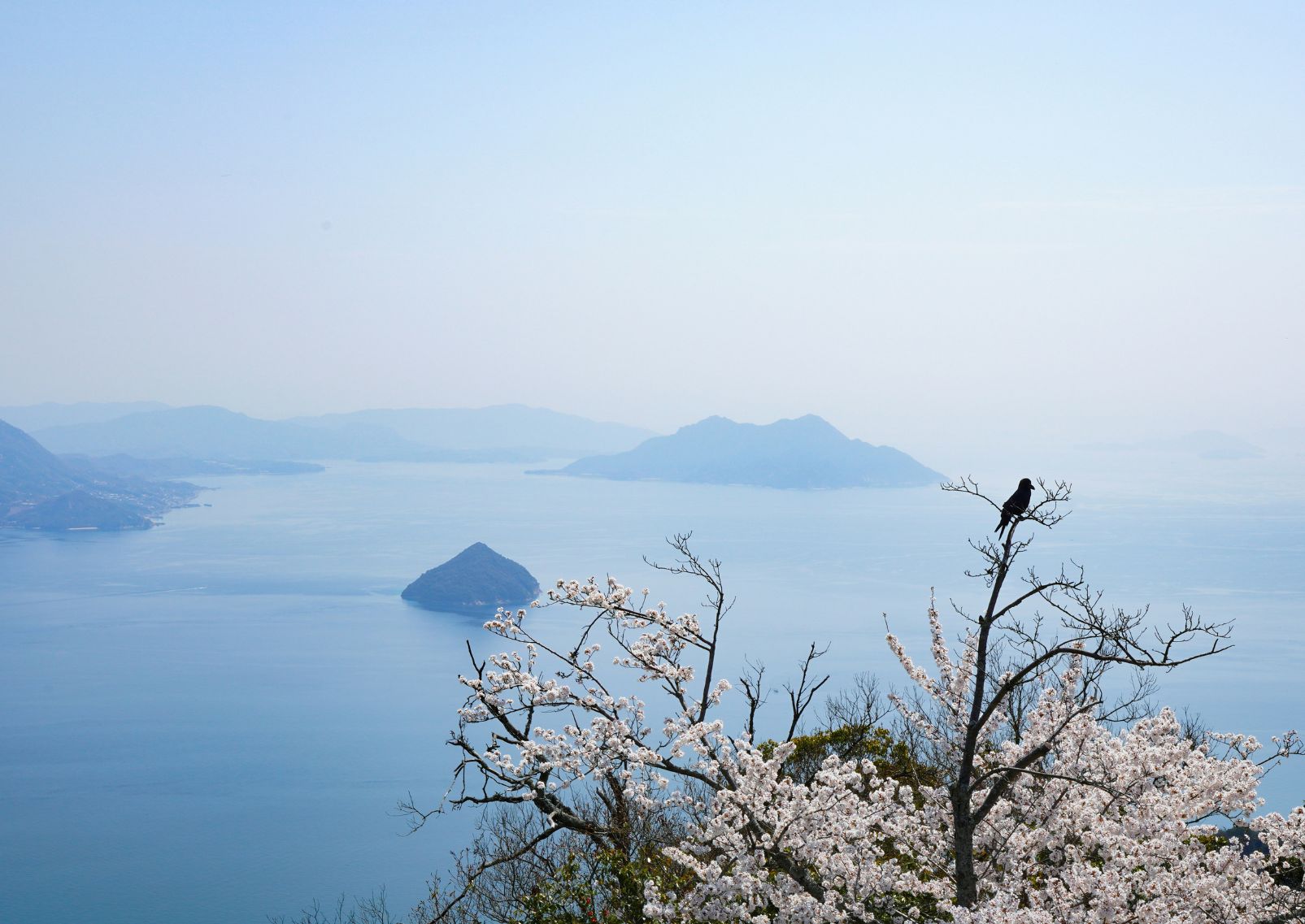 View from the top of Miyajima Island in Hiroshima Prefecture, Japan