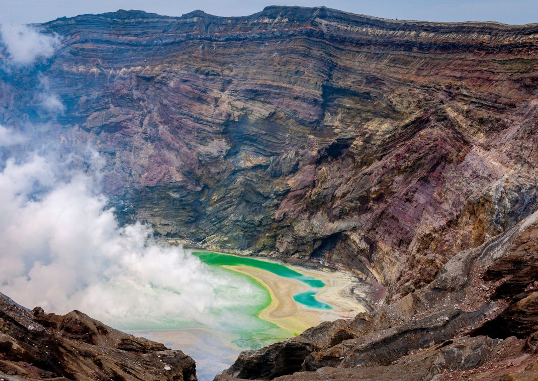 Nakadake crater, Mt Aso, Japan