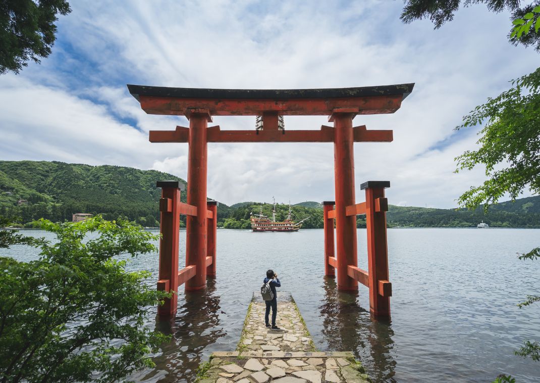 Tori gate at Lake Ashi, Hakone