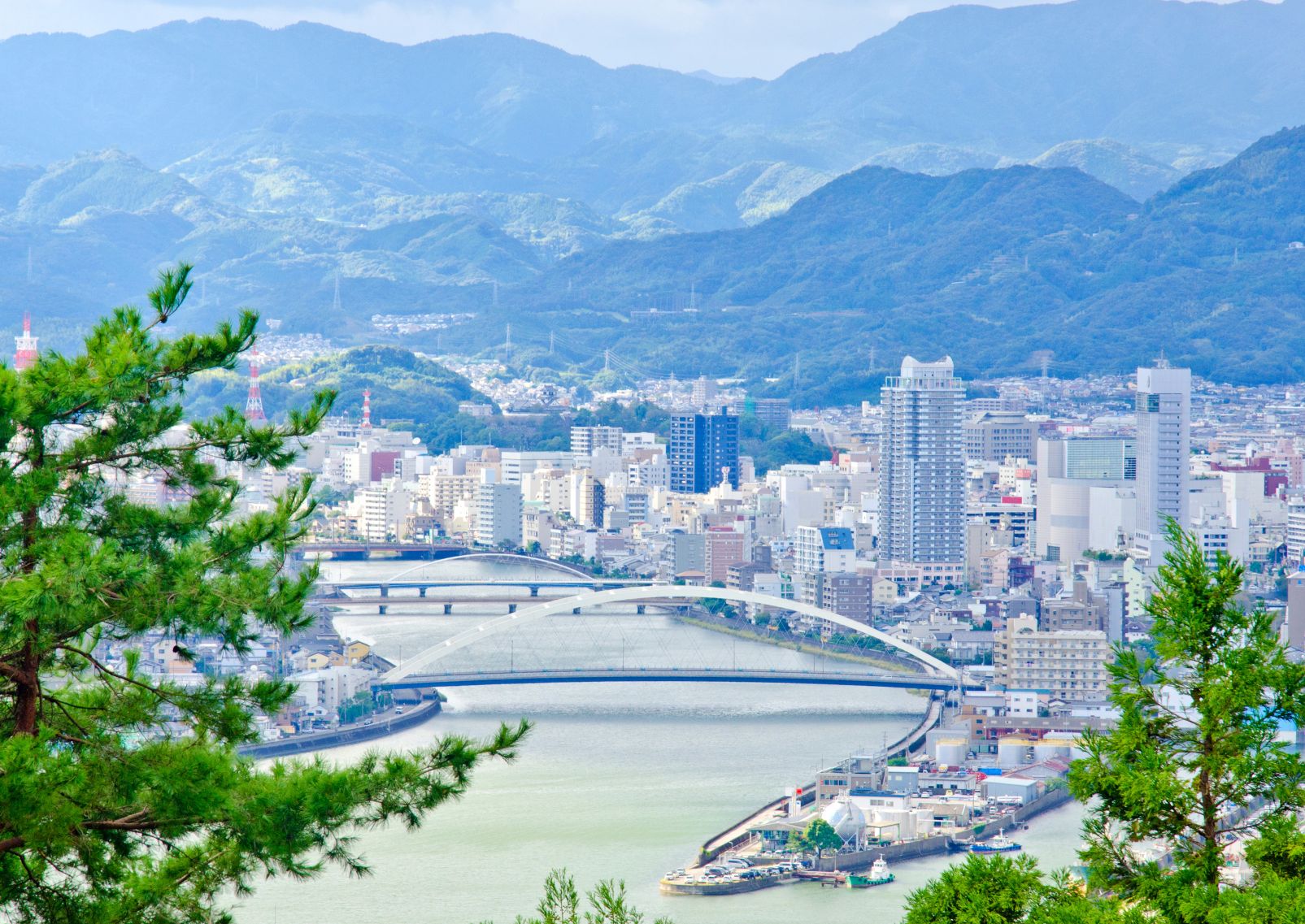 View of Kochi City, Shikoku, Japan
