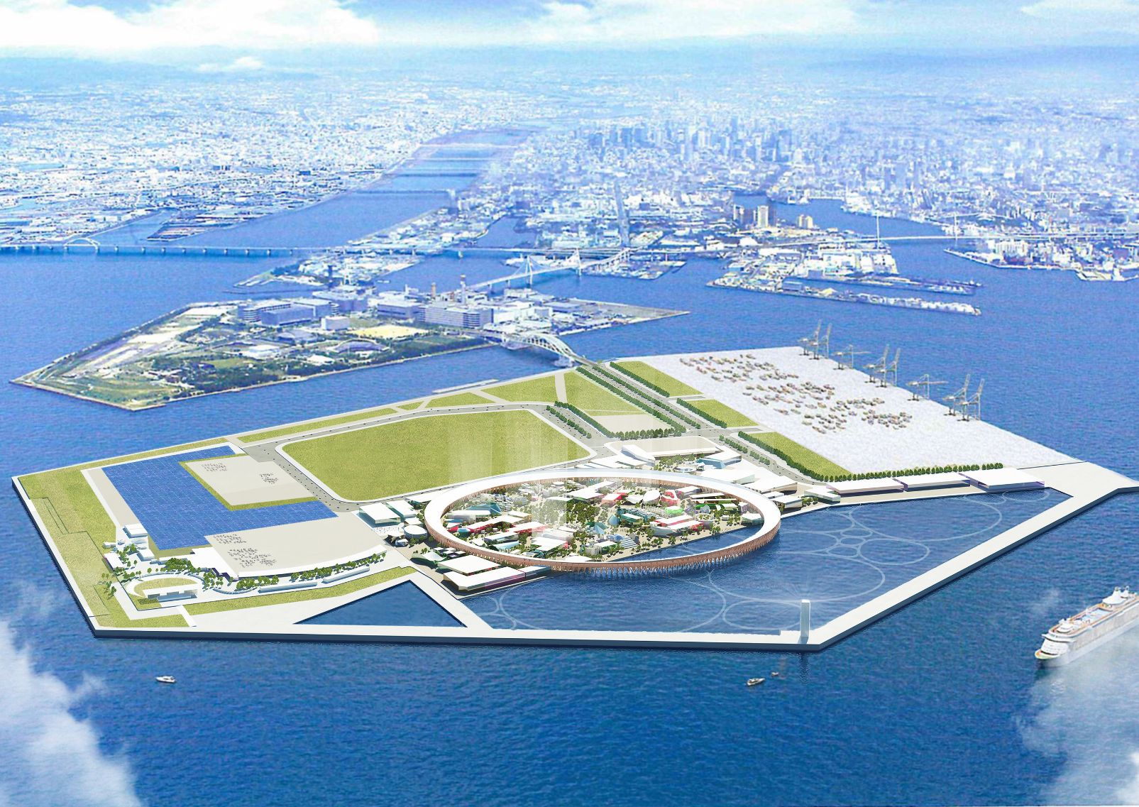 The grounds of Expo 2025 Osaka, Kansai, Japan