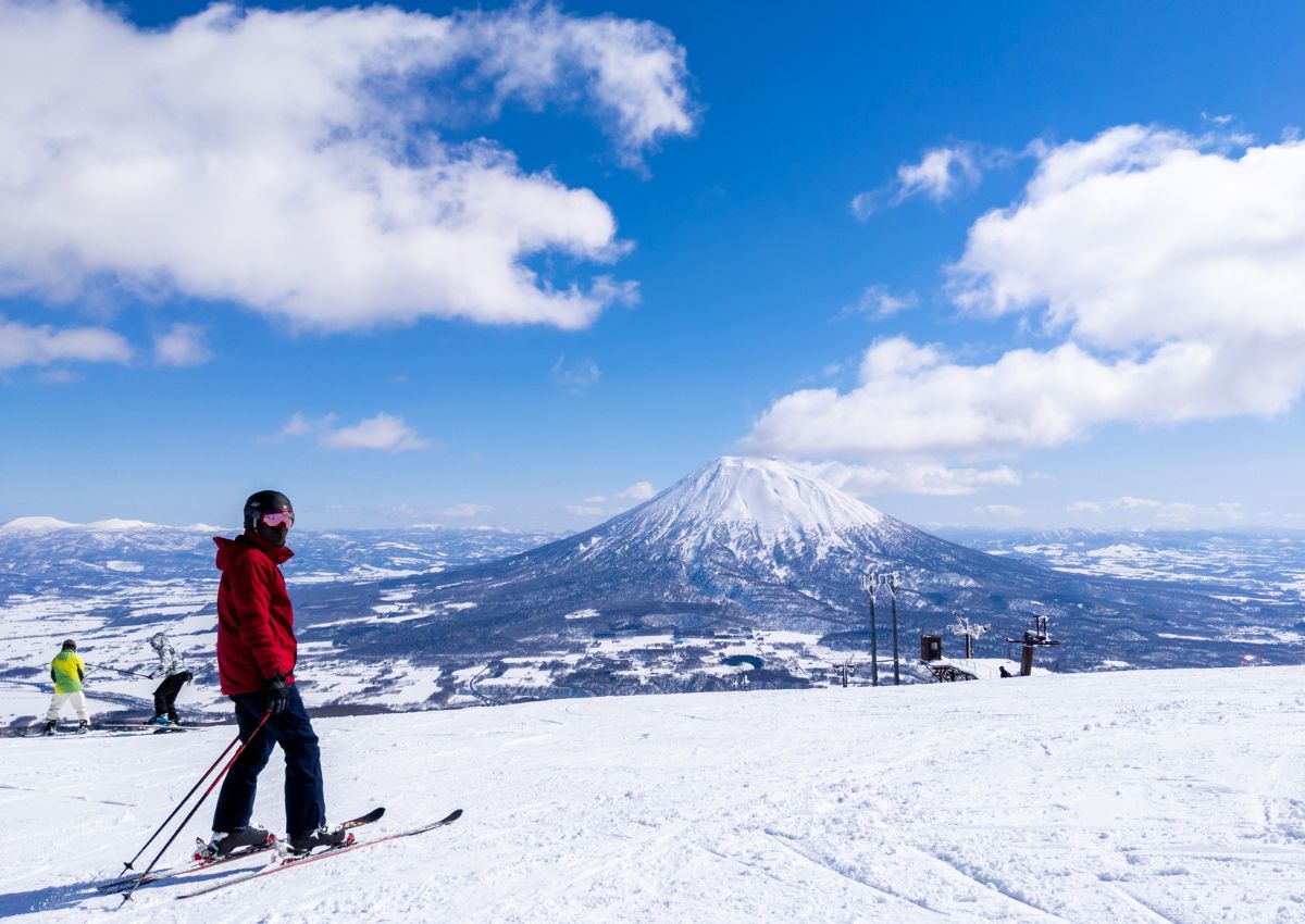 Skier in Niseko, Hokkaido, Japan