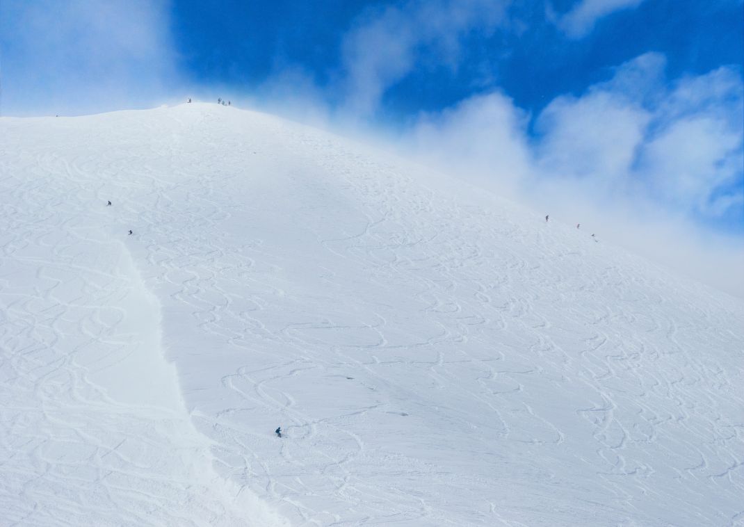 Powder skiing on Niseko, Hokkaido, Japan