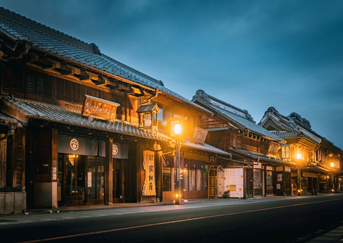 Kawagoe’s Little Edo street at night