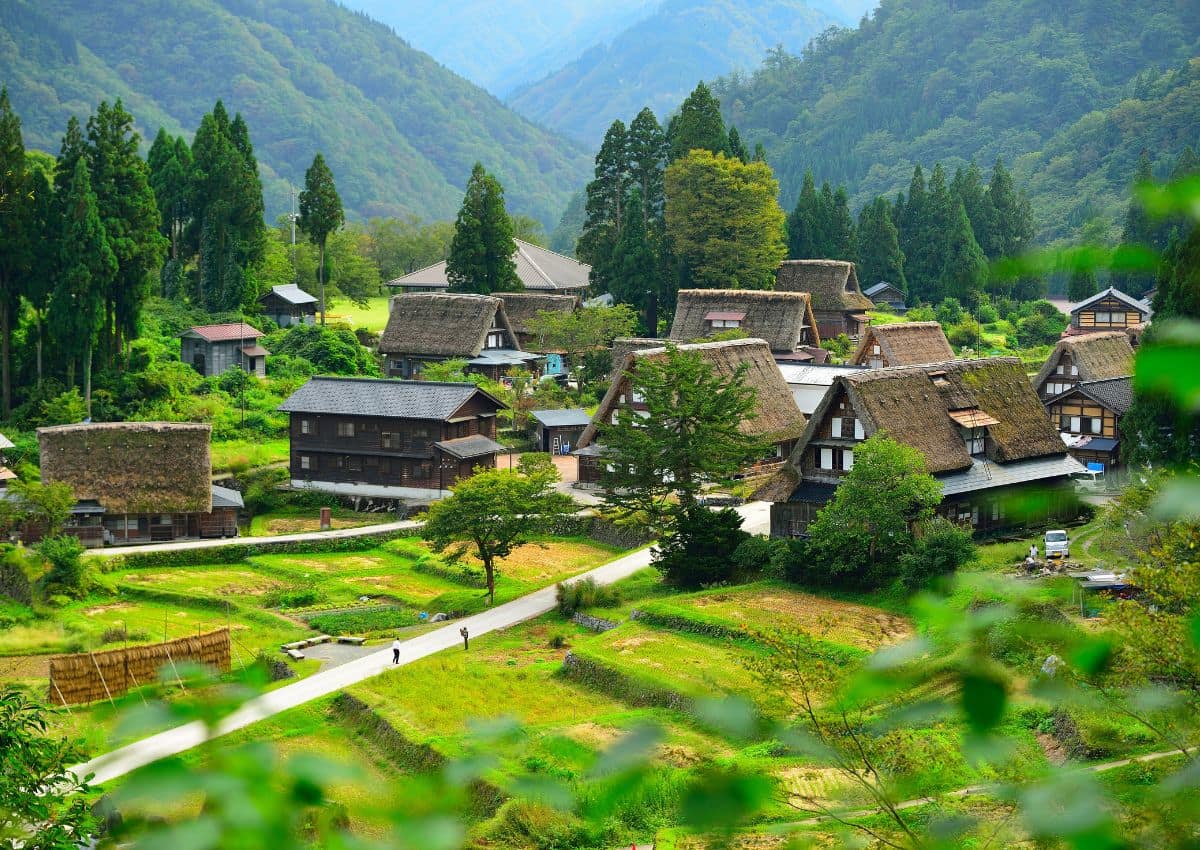 Japanese satoyama village in countryside