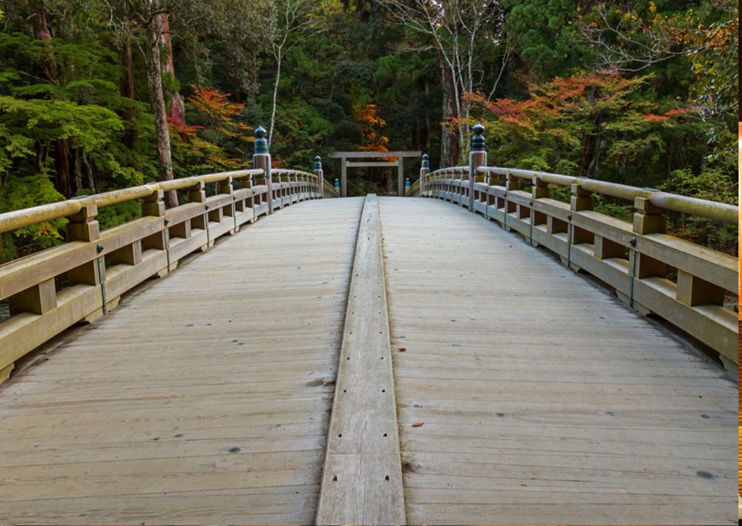 A bridge to the inner area of Ise Shrine: Naiku, Japan