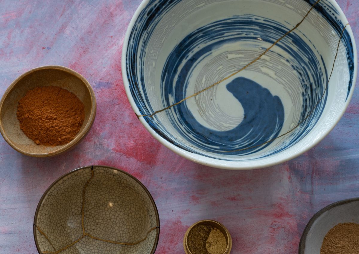 Kintsugi technique materials