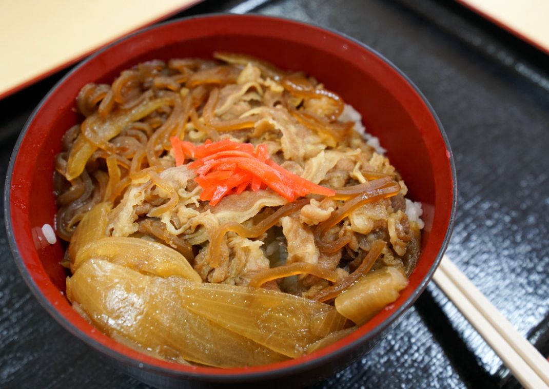  Gyudon in Japanese restaurant (beef on rice)