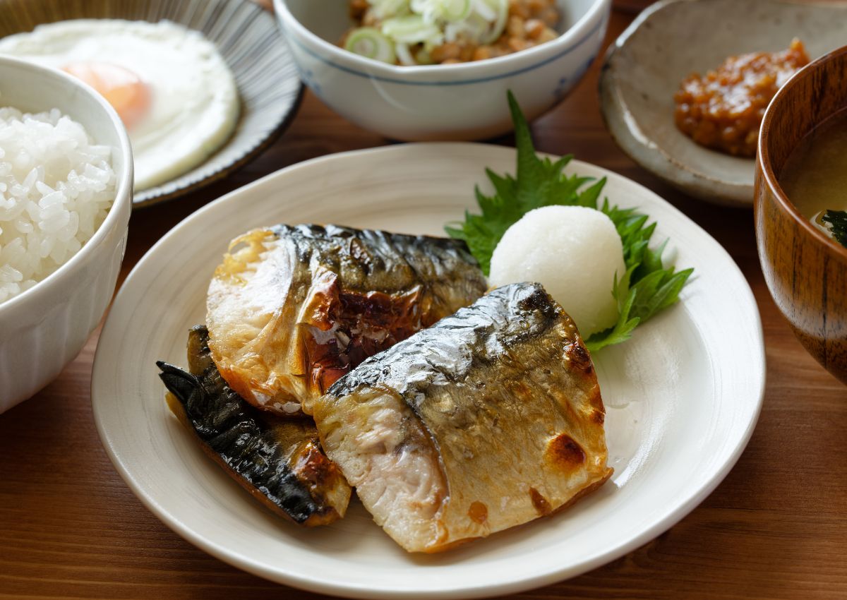Grilled fish for Japanese breakfast