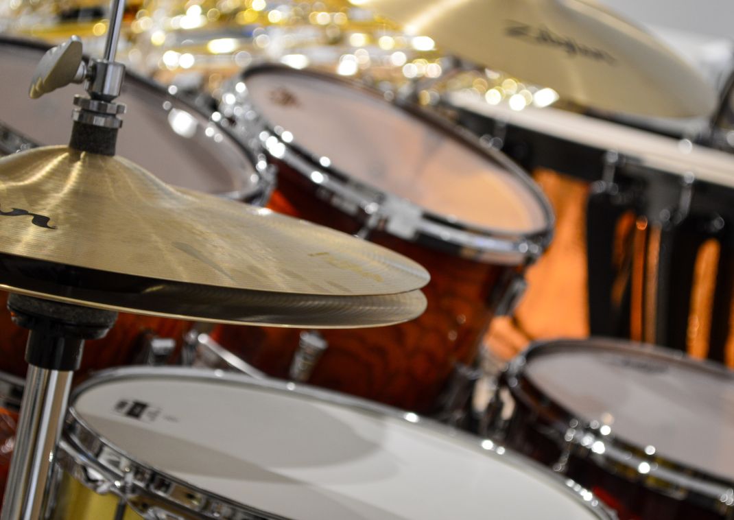 Yamaha drum set from the Yamaha museum